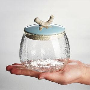茶罐包装青柑盒装花茶玻璃密封罐小容器茶叶罐空盒家用存茶叶的